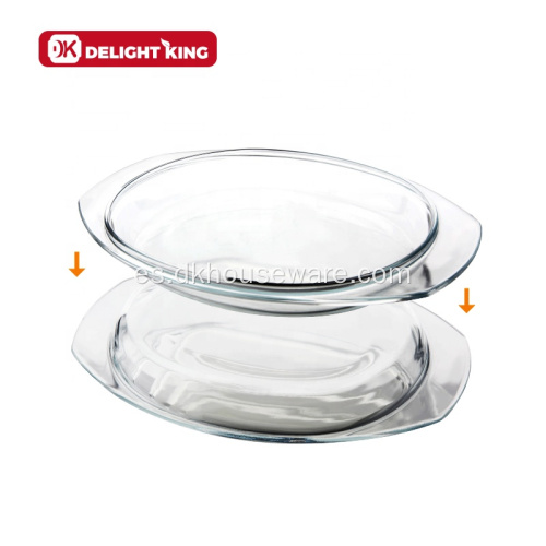 Cazuela de vidrio de borosilicato con tapa de vidrio Juegos de utensilios de cocina